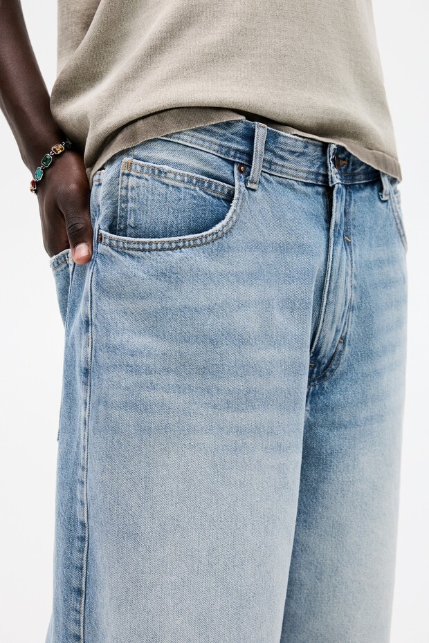 Skater fit denim bermuda - 7