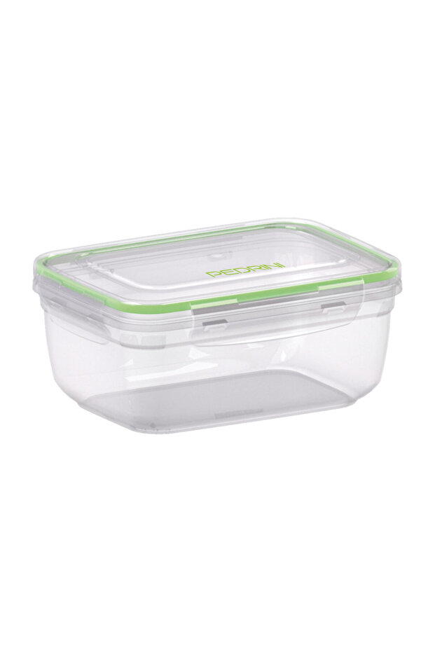 صندوق بلاستيكي كبير، سعة 1400 مل مع غطاء، شكل مستطيل - 1