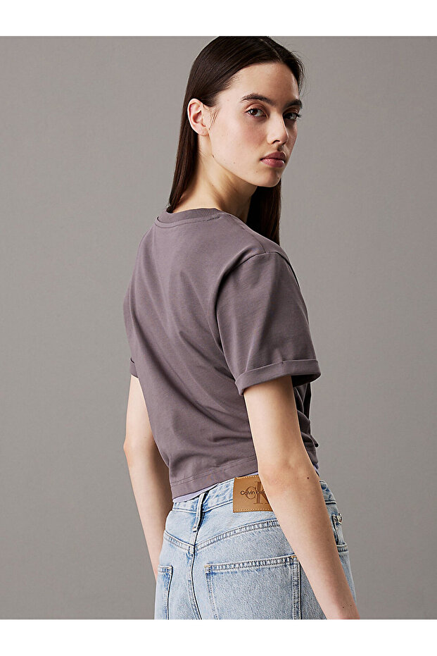 SS LIQUID CK CROPPED TEE - 2