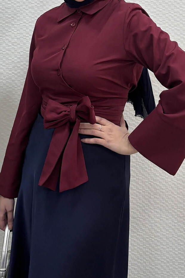 Kadın Basic Tesettür Saten Etek - 3