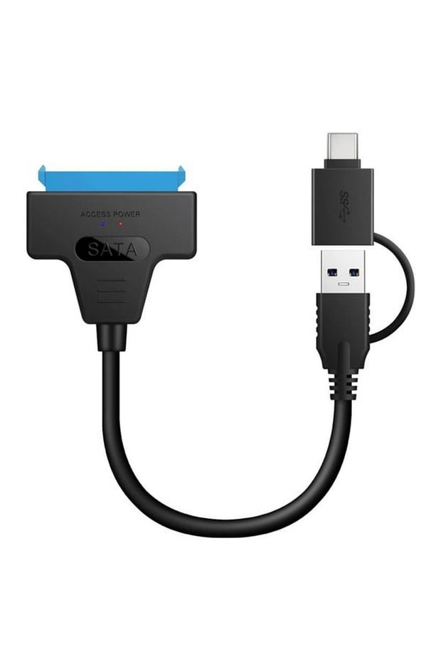 Harici Hard Disk Kablosu 2in1 USB 3.0 Type-C To 2.5 inç Sata Hdd Ssd Çevirici Dönüştürücü - 2