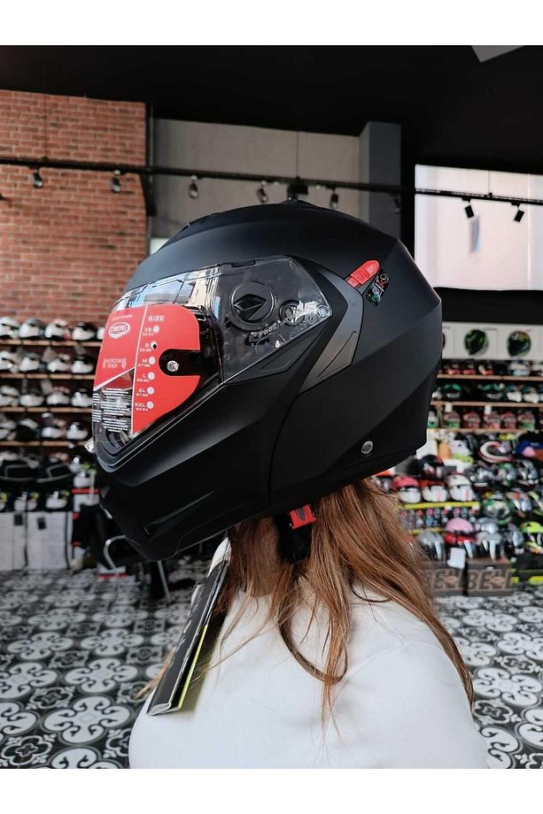 Fibba Duke X Matt Black Çene Açılır Kask - 4