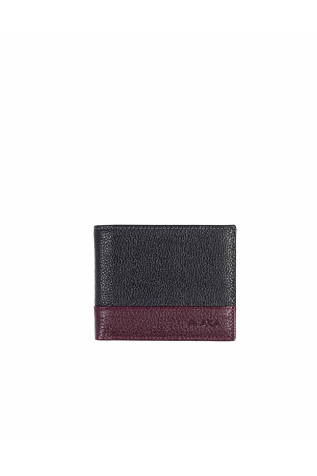 Leather Black Claret Red Men's Wallet 534 -2/70