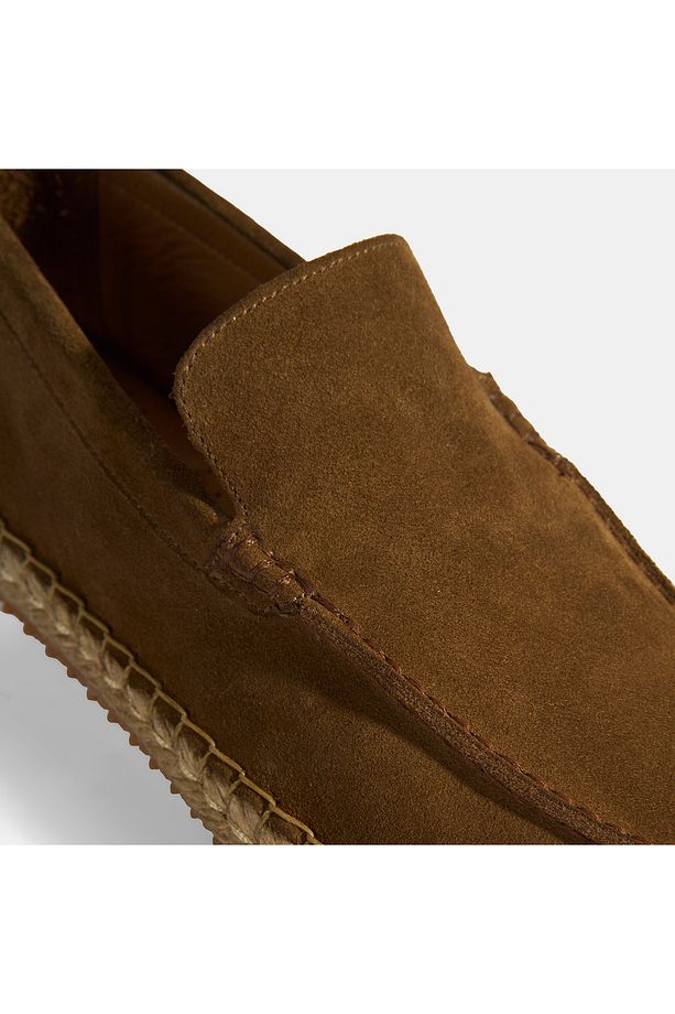 Erkek Taba Slip-On Süet Espadril - 6