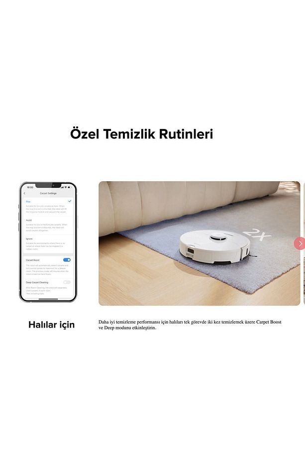 Akıllı ve Sesli Kontrol 5500pa Emiş Gücü Halı Tanıma Sonic Paspas Yıkama Kurutma Robot Süpürge - 6