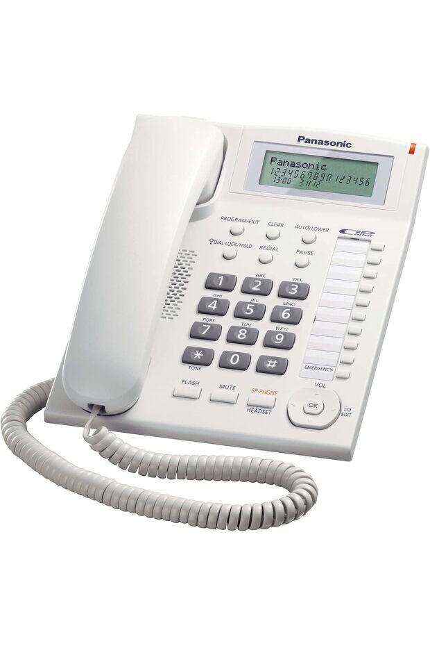 Corded Phone with Caller ID and Hands-free speakerphone, KX-TS880FX1W (White)