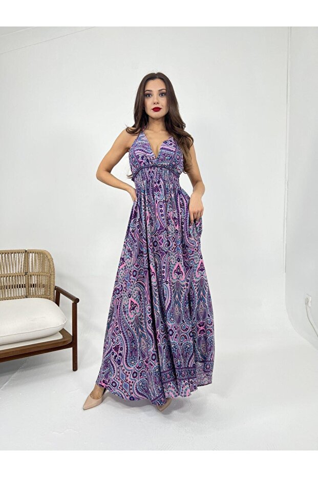 Kadın Elbise-mor - 7