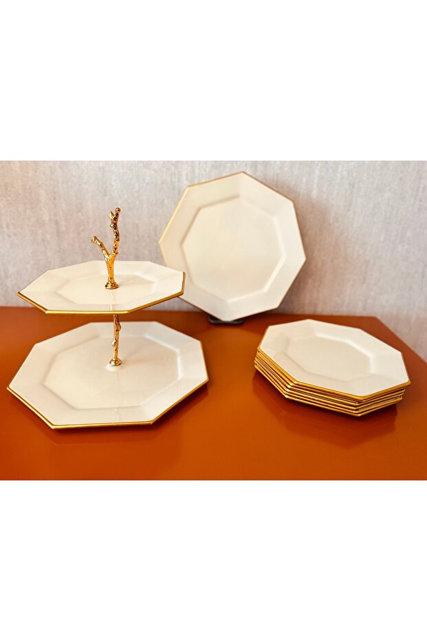 Pasta ve çay servıs 13 parça - 3