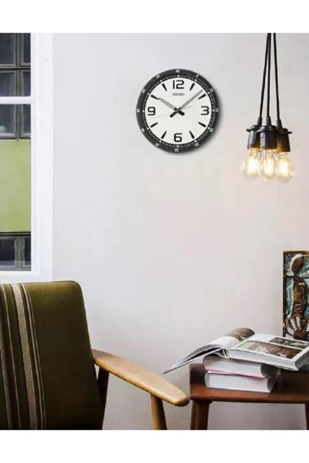 ساعة حائط QXA809J صامتة بعقارب ثانية - 8