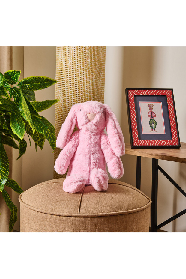 Soft Rabbit Figürlü Yastık - Pembe - 16x35 cm - 1