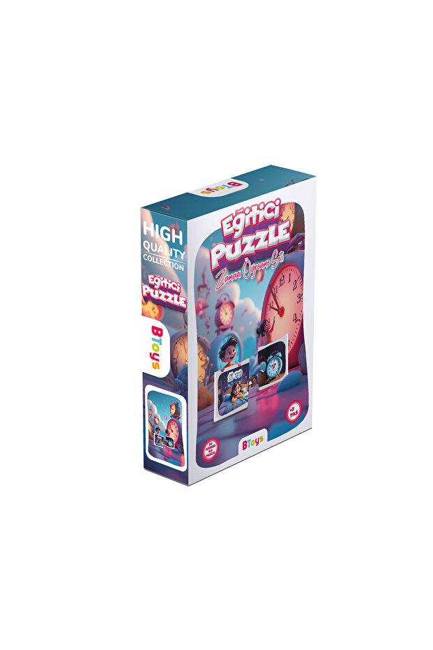 Eşleştirme Connect Puzzle - Zamanı Öğrenme Seti - Eğitici Puzzle - 2