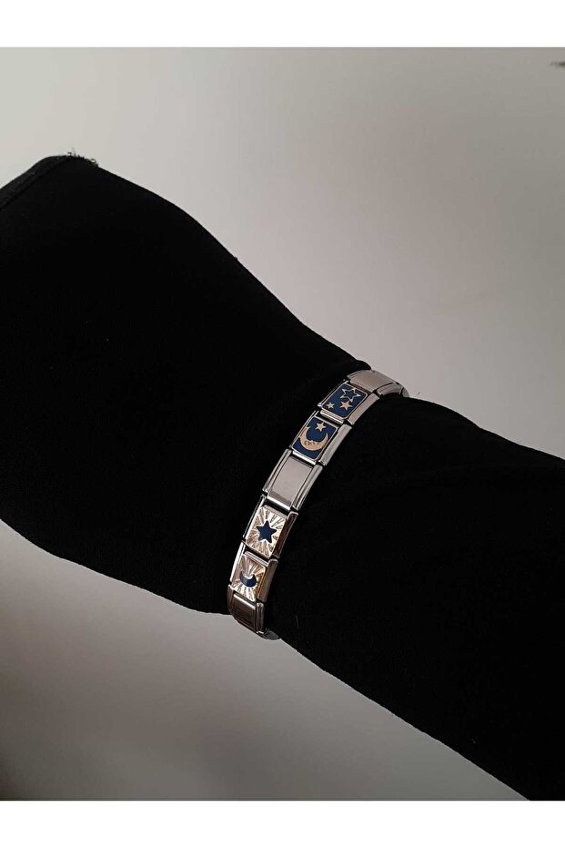 Day&Night Series Italian Charm Steel Bracelet