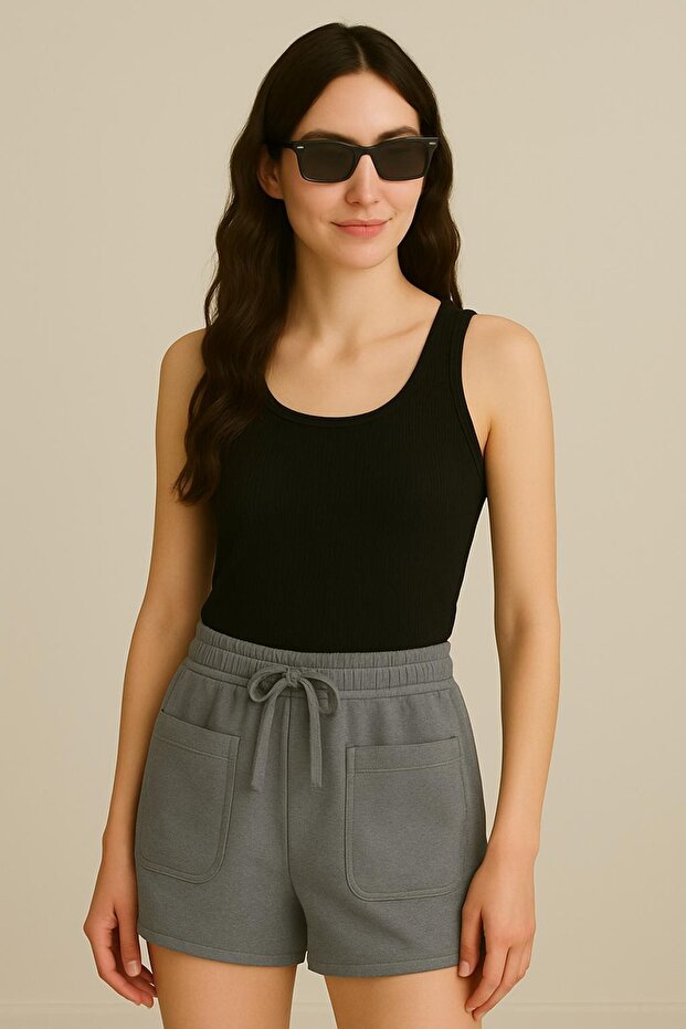 İki İplik Torba Cepli Kısa ŞORT - 2