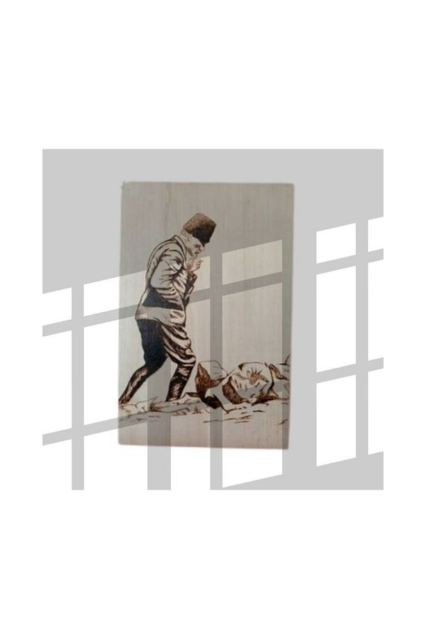 Atatürk Yakma Ahşap Tablo - 1