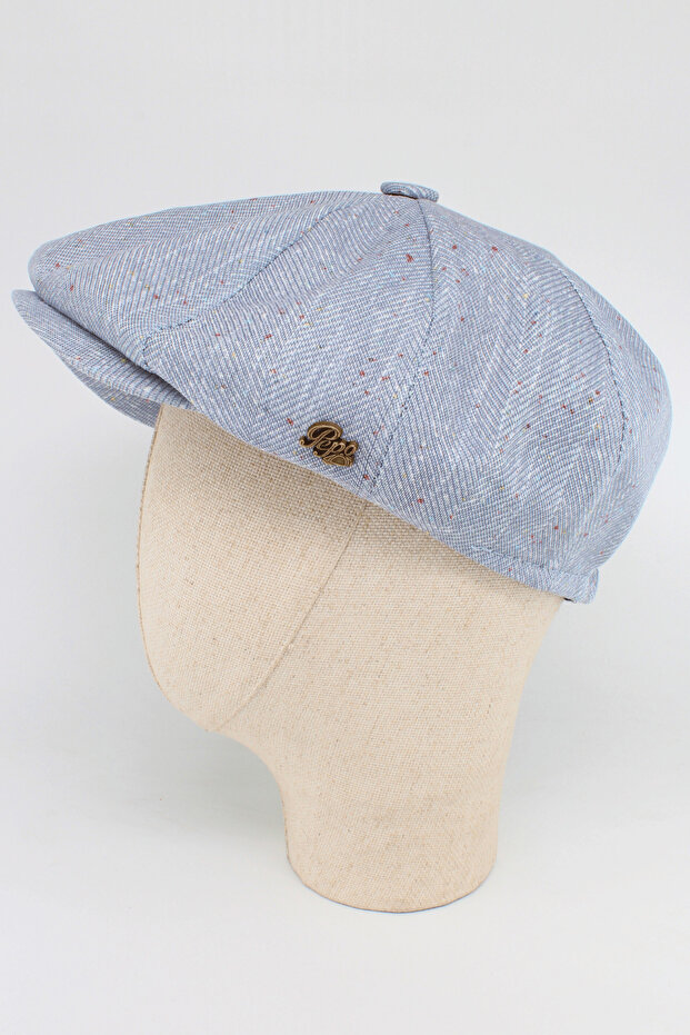 قبعة صيفية منقوشة بنمط متعرج على الطراز البريطاني - 1