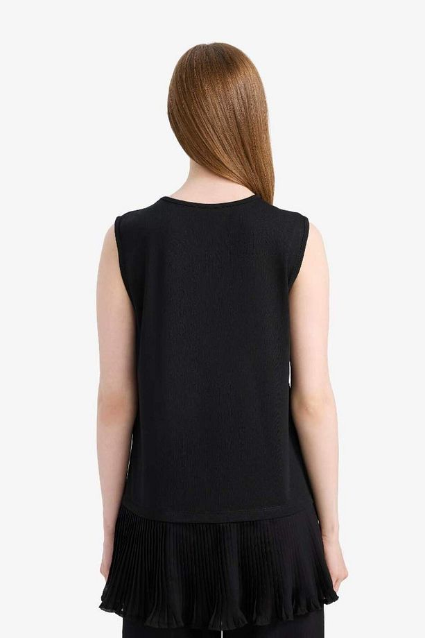 Regular Fit Bisiklet Yaka Basic Düz Tesettür Kolsuz Tunik F4754ax25sp - 4