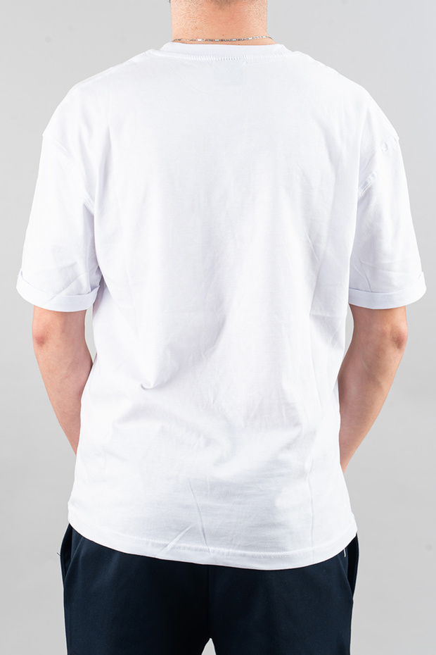 Erkek Beyaz Basic T-shirt - 6