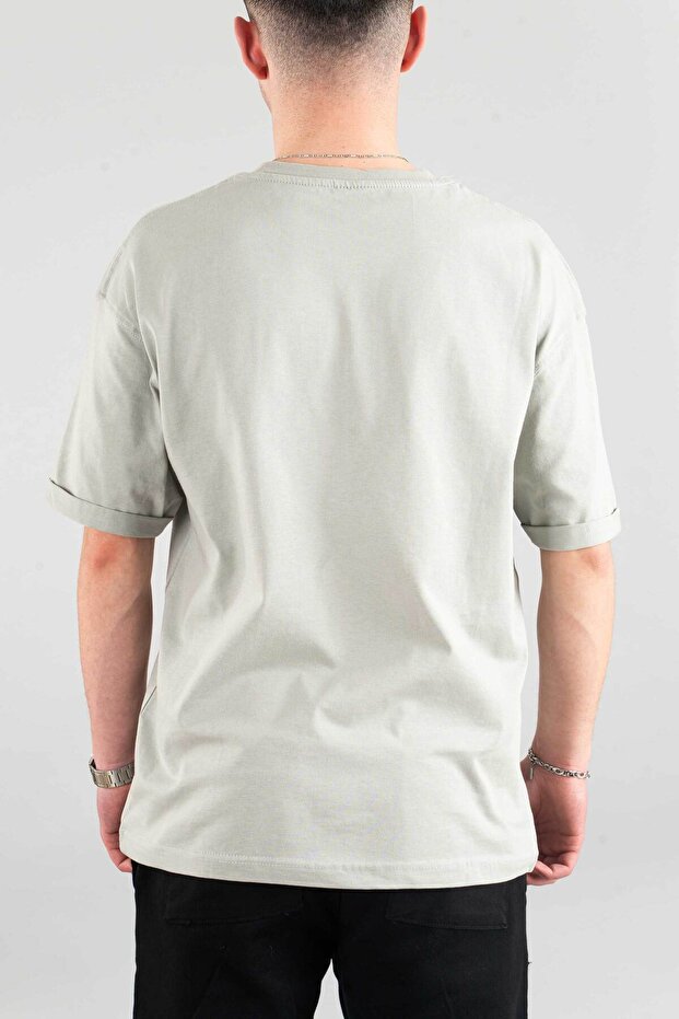 Мъжка сива тениска Basic - 5