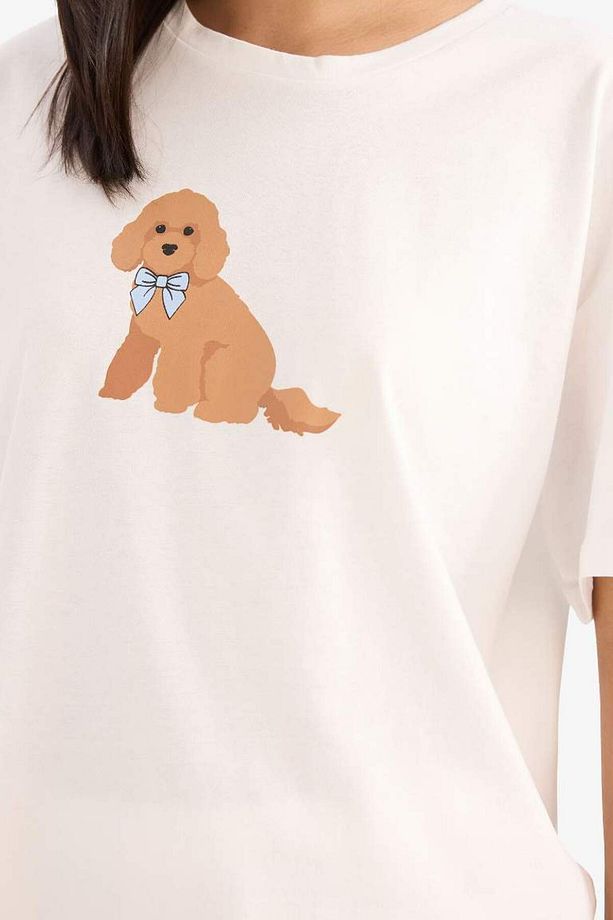 Pijama Takımı Kısa Kollu Üst Esnek Belli Şort-fall In Love E9826ax25sm - 5