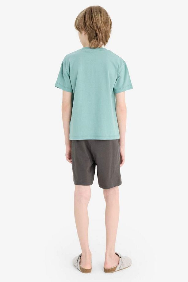 Erkek Çocuk Pijama Takımı Baskılı Kısa Kollu Üst Beli Lastikli Şort D9990a825sm - 7