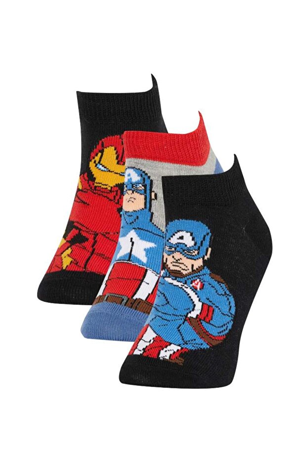 Marvel Avengers 3-Piece Boy's Cotton Booties Socks Set - Z8967a6ns