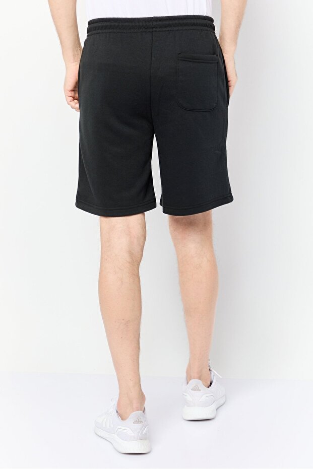 شورت رجالي أساسي بشعار العلامة التجارية، أسود - 3