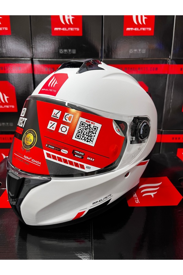 Targo S Solid A1 mat beyaz kask - 9