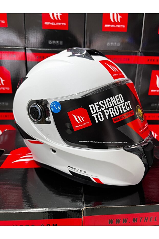 Targo S Solid A1 mat beyaz kask - 8