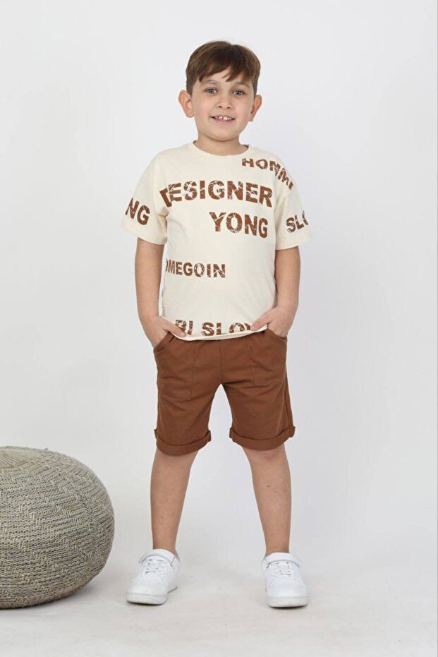 CHILD BROWN SUIT - 2