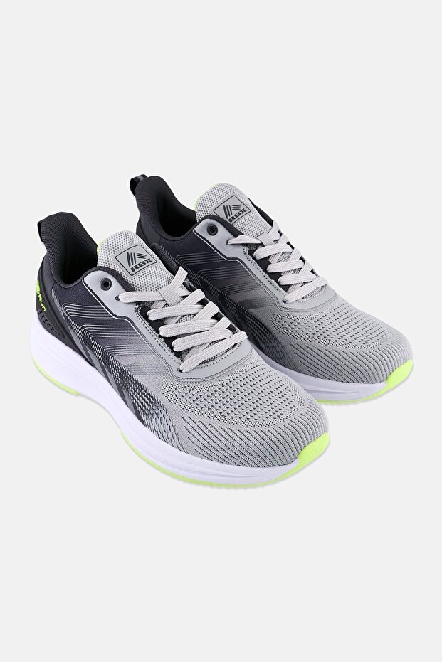 Men Brand Logo Lace Up Training Shoes, Grey