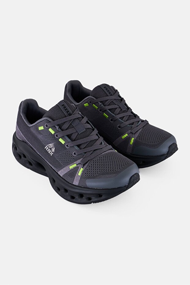Women Lace Up Training Shoes, Grey