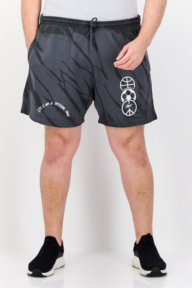 Men Sportswear Fit Outdoor Shorts, Dark Grey