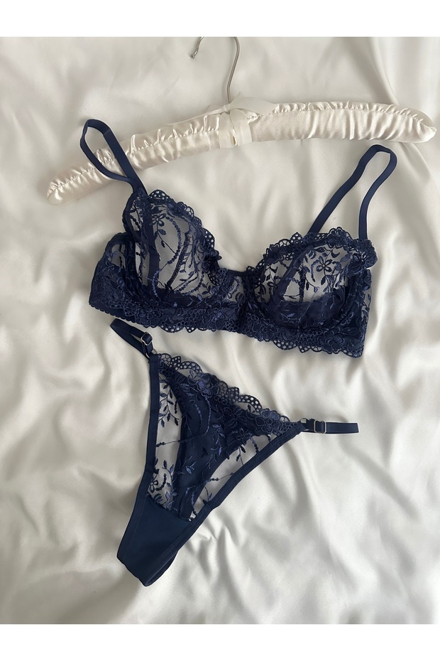 Swan Lacivert Bralet Takımı - 3