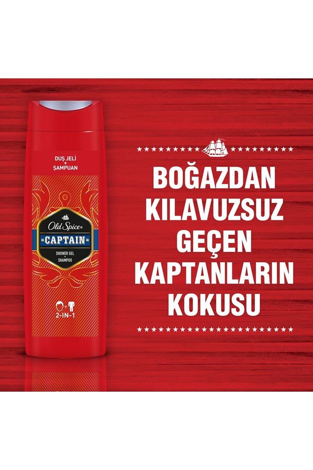 Captain Duş Jeli ve Şampuan 400 ml - 5
