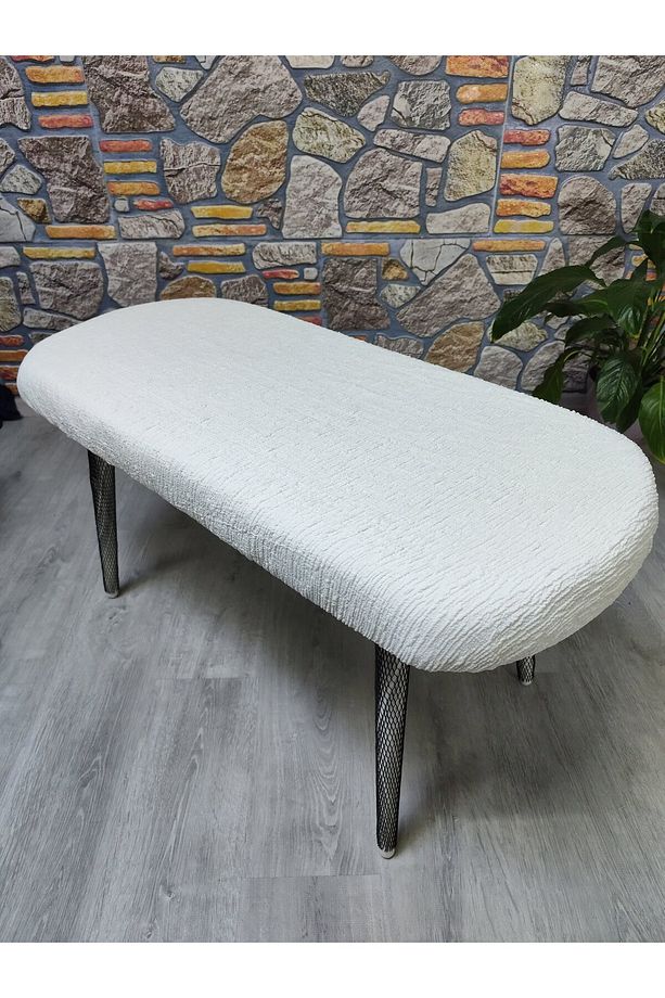 Bohem yeni model sandalyesi kılıfı jakar PUF BENCH KILIFI - 1