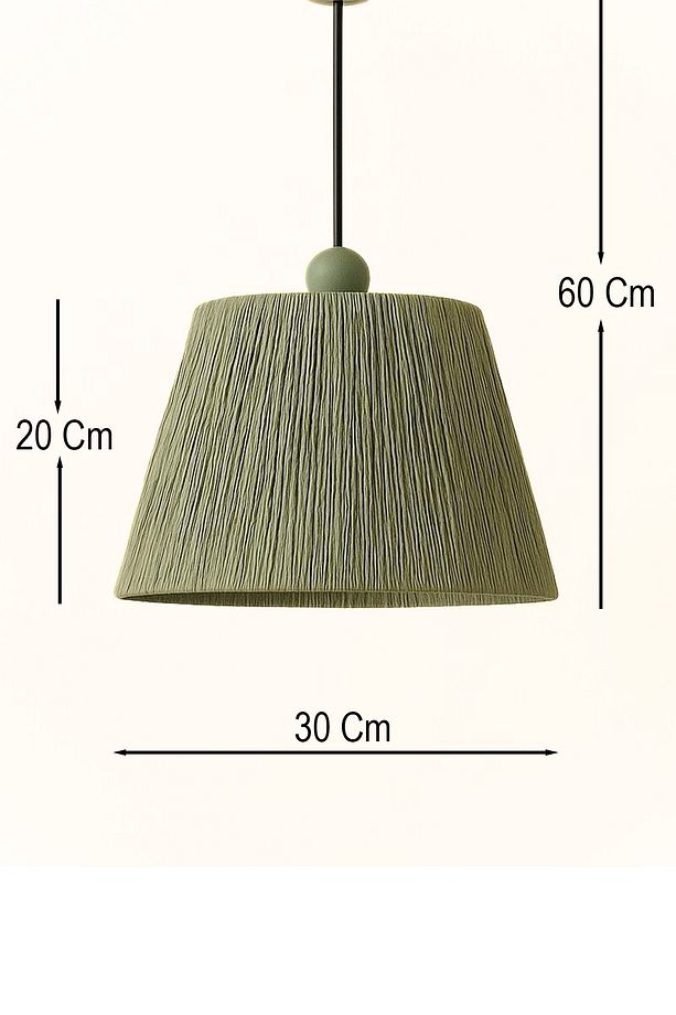 Virenda Handmade Tekli Sarkıt Avize Yeşil - 3