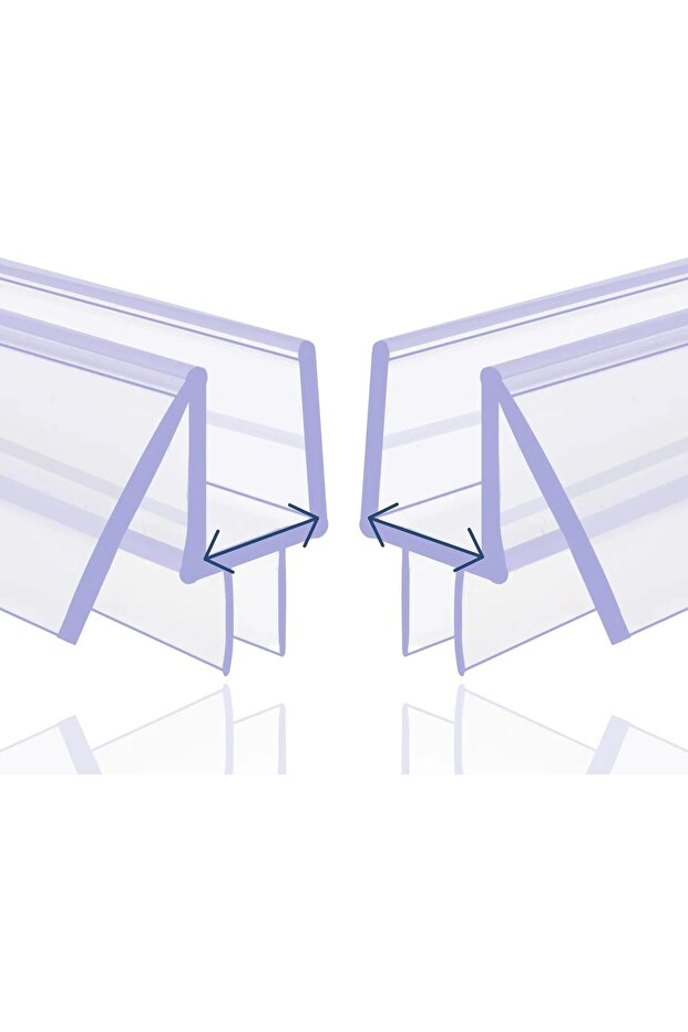 Hipple Home 2-Pack Frameless Shower Door Bottom Seal Strip (5/16 x 39" (8mm))