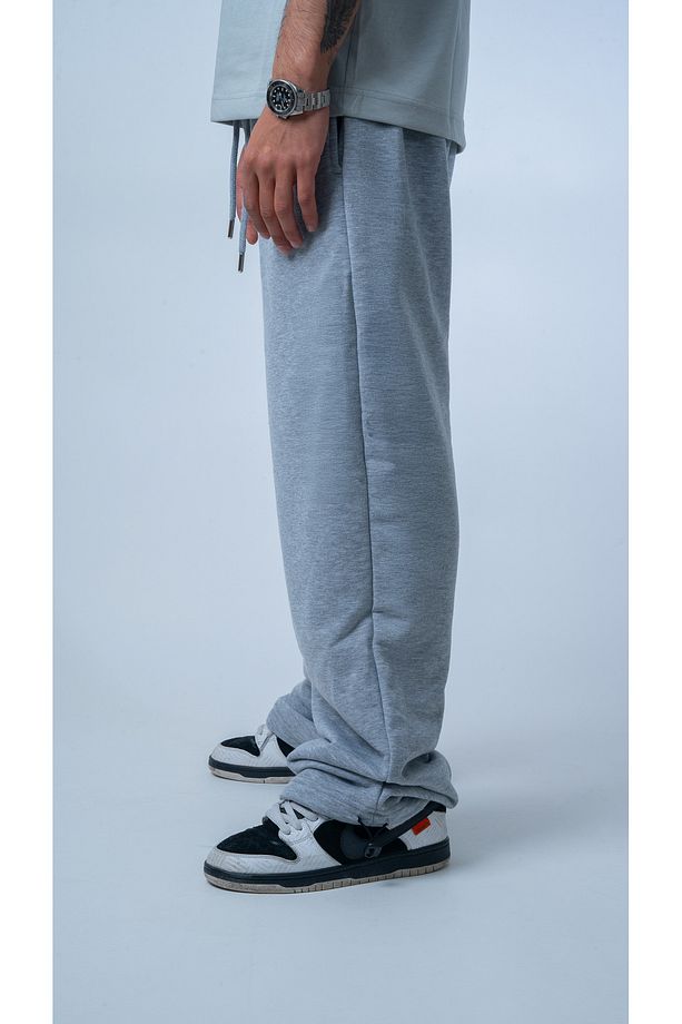 Yazlık Basic Gri Ayarlanabilir Paça Oversize Eşofman Altı - 4