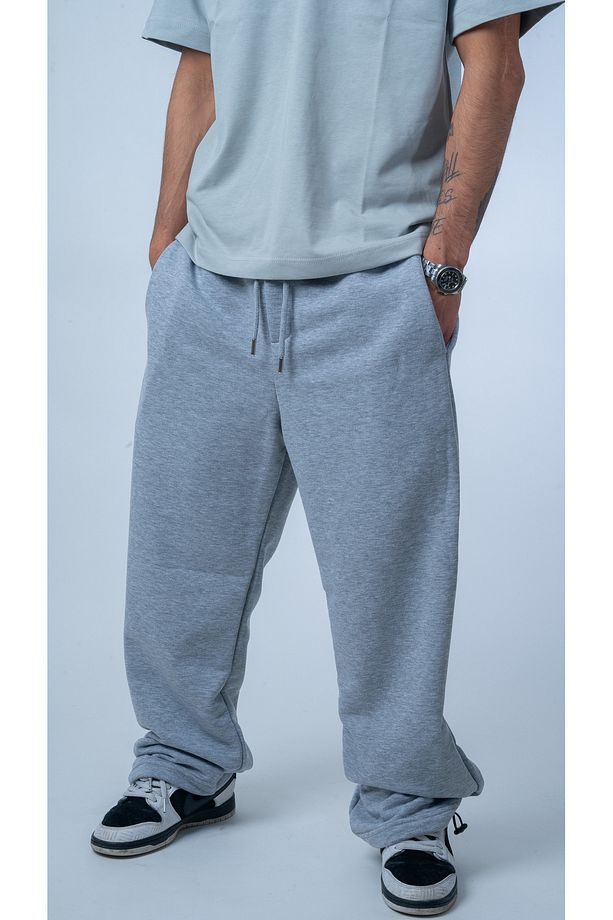 Yazlık Basic Gri Ayarlanabilir Paça Oversize Eşofman Altı - 1