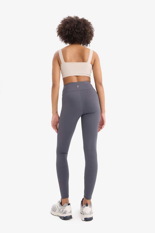 Fit Yüksek Bel Beli Saran Esnek Basic Düz Sporcu Tayt B4147ax25sp - 8