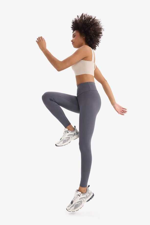 Fit Yüksek Bel Beli Saran Esnek Basic Düz Sporcu Tayt B4147ax25sp - 5
