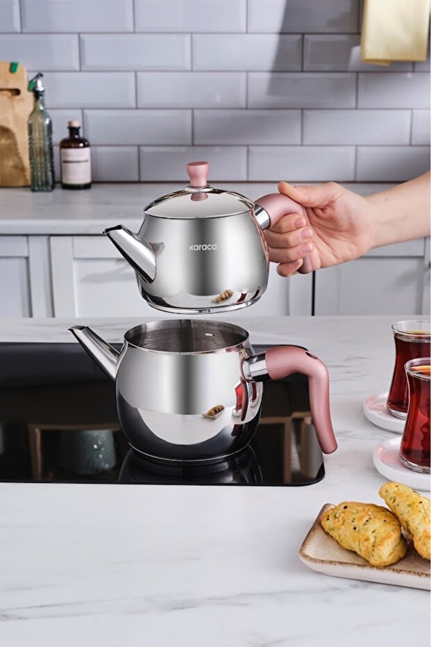 طقم إبريق شاي صغير بقاعدة حثية من مايا - 2