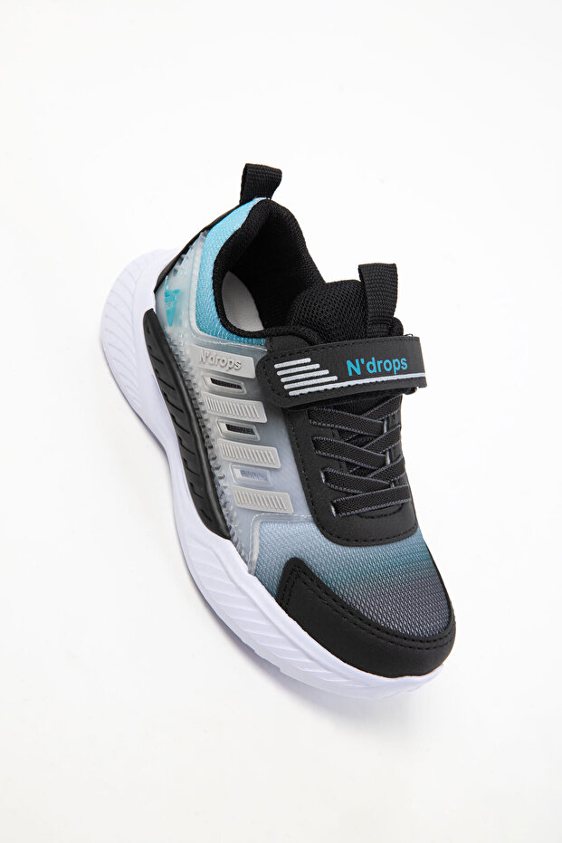 Czarno-zielone dziecięce trampki 20312 - 4