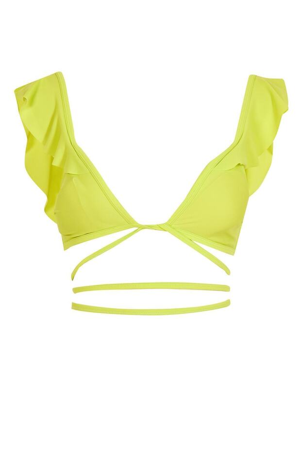 Bağlama Detaylı Triangle Bikini Üstü - 1