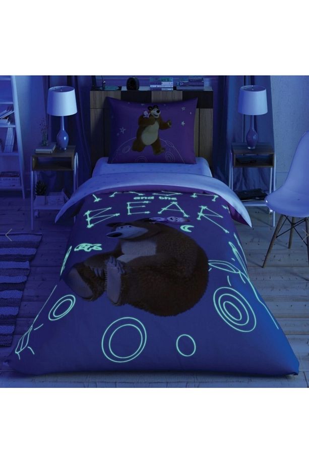 Masha And The Bear Lisanslı Tek Kişilik Nevresim Takımı - 1