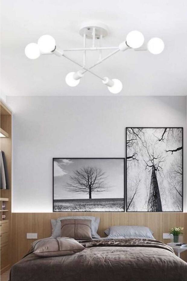 Elisa 6'lı Beyaz Avize - 1