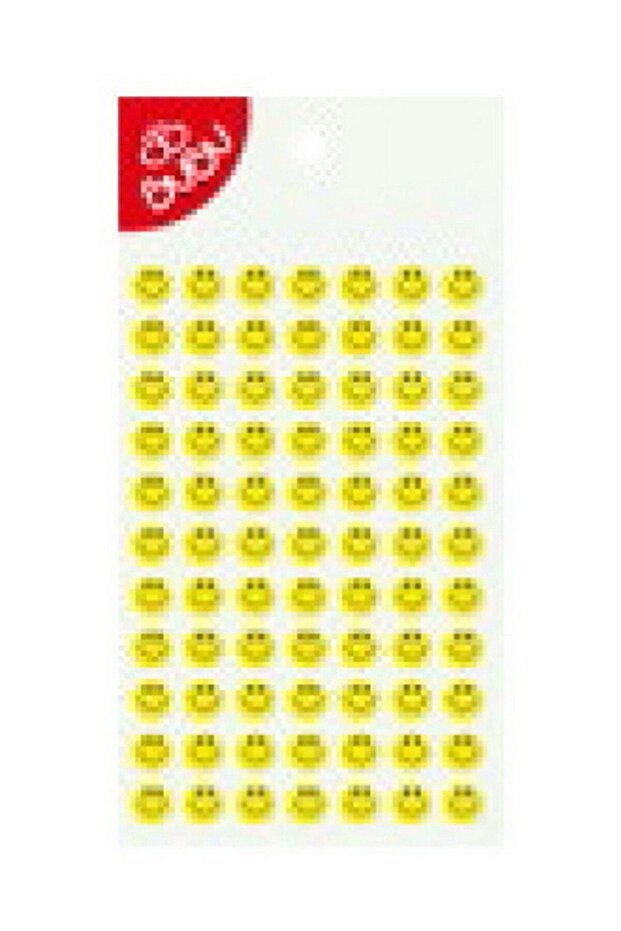 Bu-Bu Drop Sticker Round Smiling Face 1 cm Diameter (LS0043)