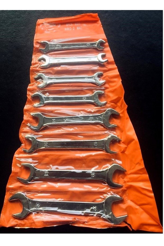 8 Pieces Open Mouth Wrench Set 8 Pieces Two Mouth Straight 6-22 Wrench Set