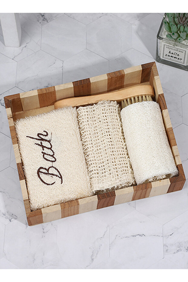 مجموعة صندوق هدايا حمام مكونة من 4 قطع - 6