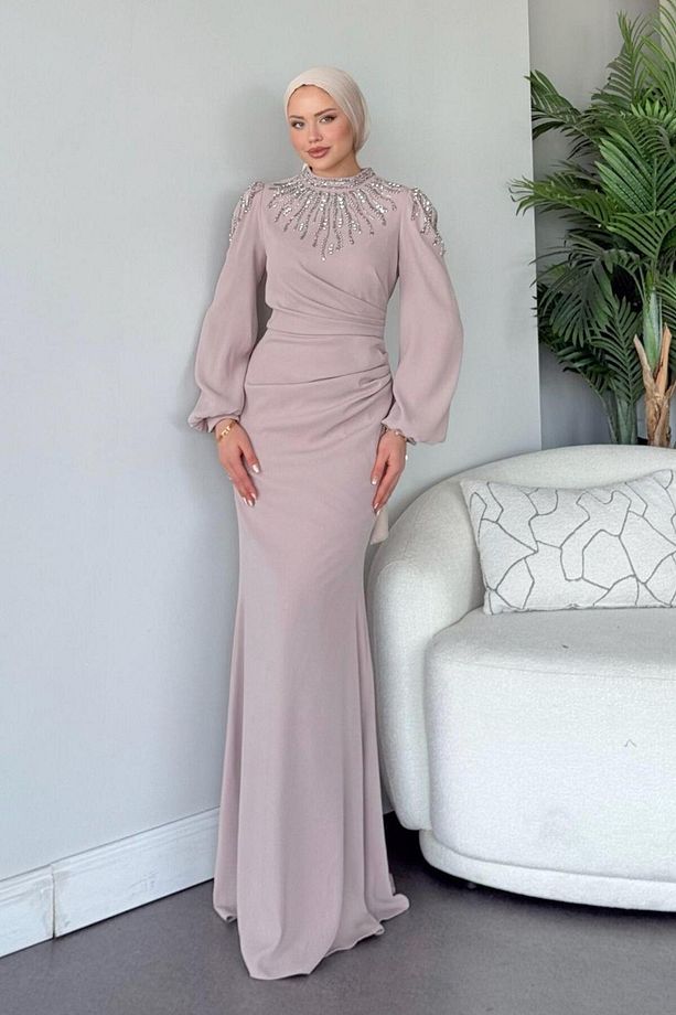 Şafak Abiye Bej - 1